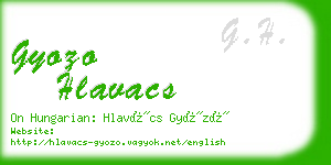 gyozo hlavacs business card